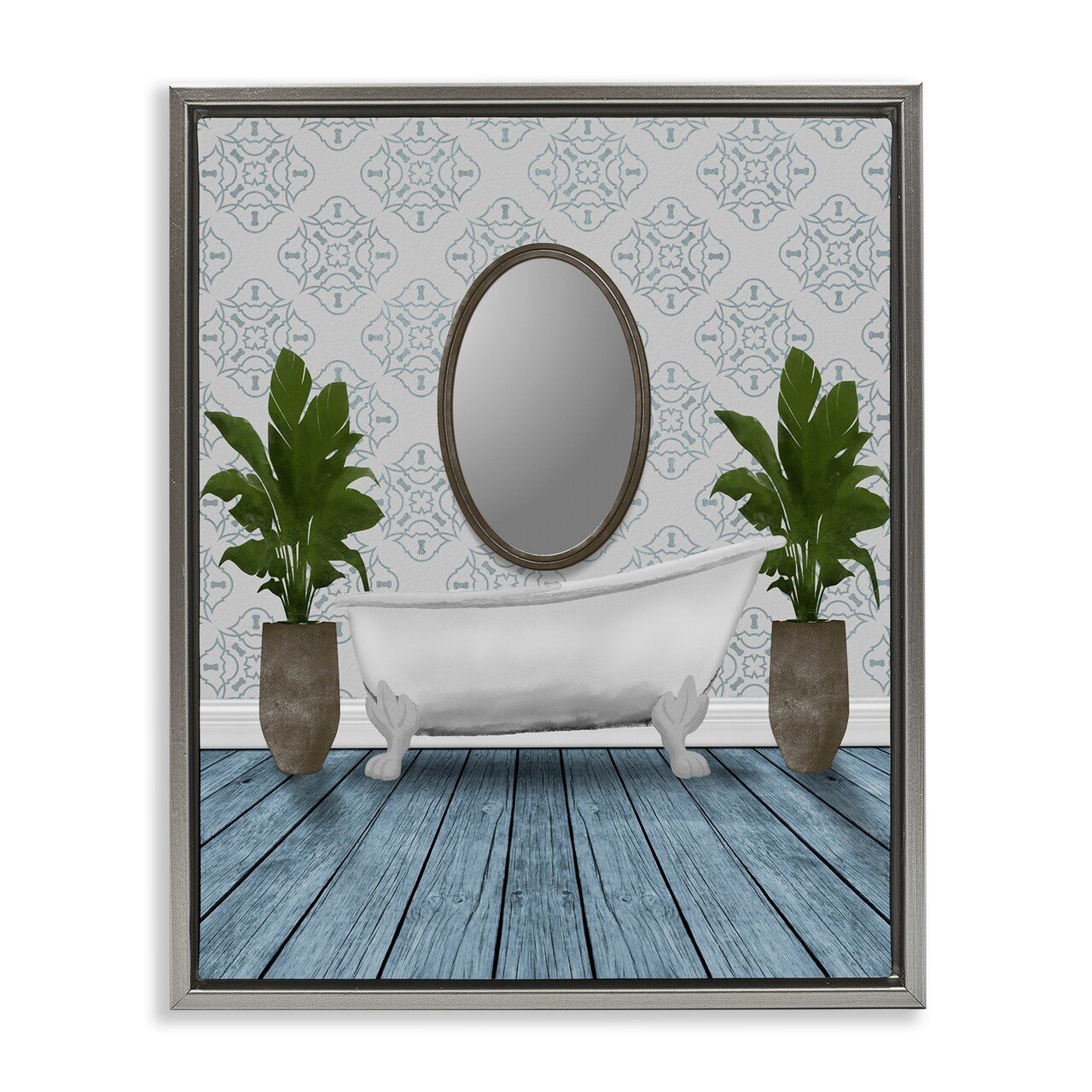 Stupell Industries Restful Wash Bathtub Floating Frame, design by Marcus Prime